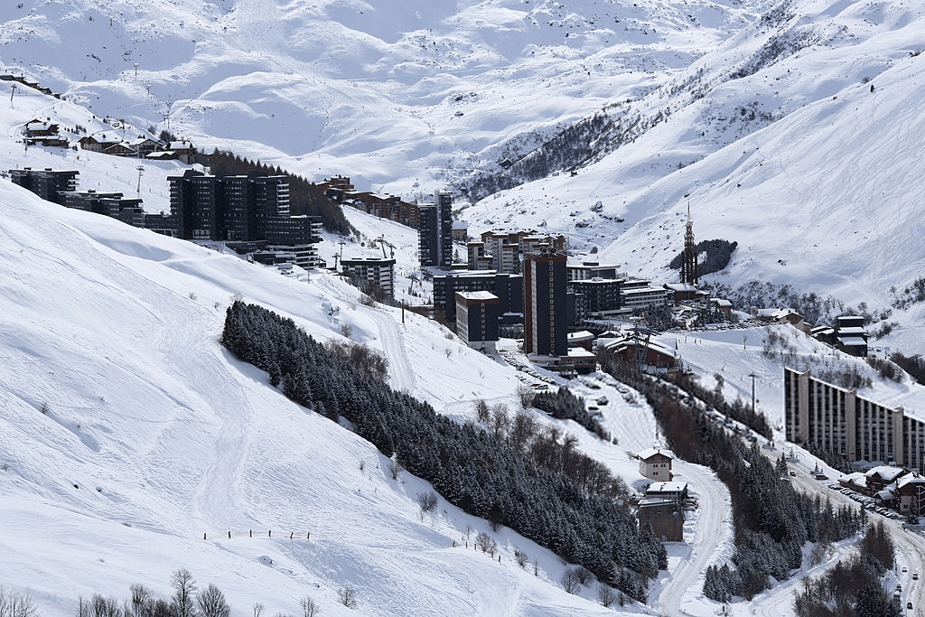 Beautiful skiing view in Les Menuires