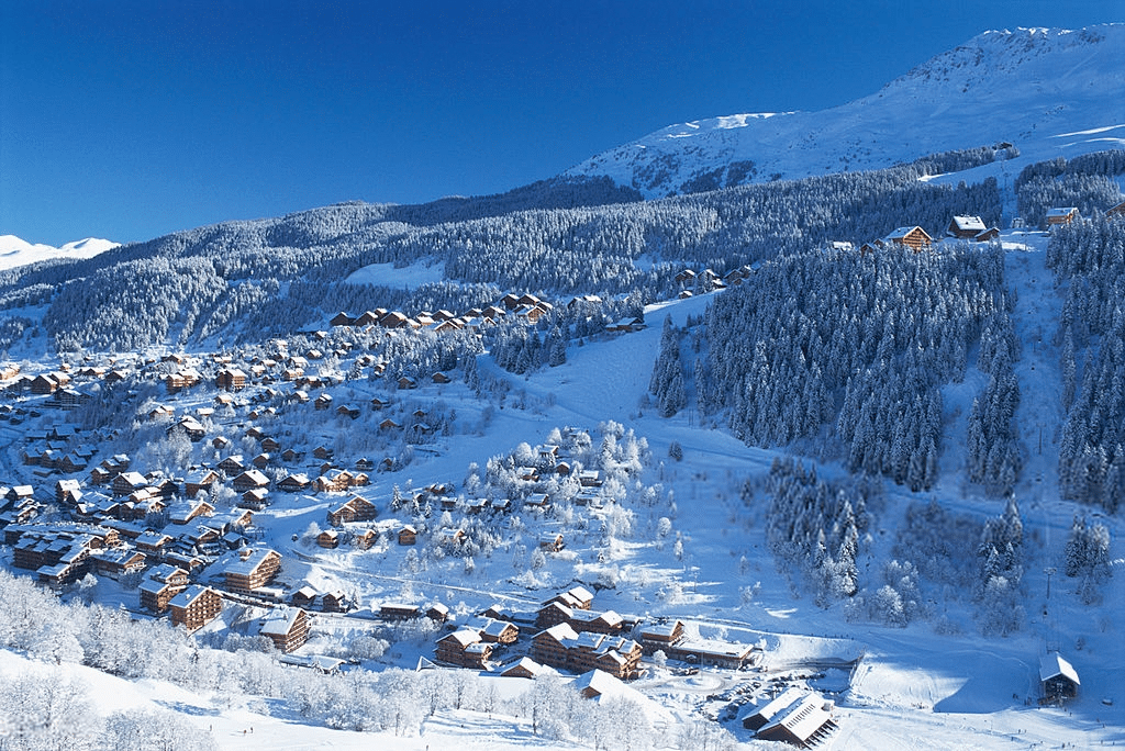 Beautiful Meribel view in the Alps